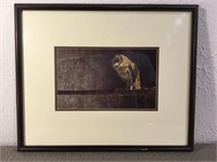 Framed & matted print of Owl.
10” x 6 1/2”