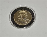 1957 Franklin half, MS65+, appears mint