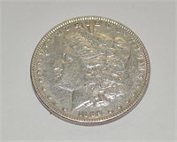 1889 Morgan silver dollar, MS63+, scratches
