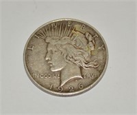 1926 Peace silver dollar, VF+ excellent toning