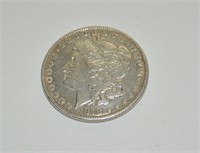 1878 Morgan silver dollar, MS63+, scratches