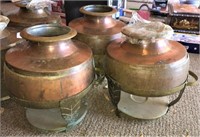 Large Brass & Copper Restaurant Size Chafing