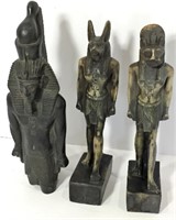 Stone Egyptian Figurines including Pharoh,