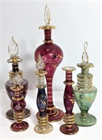 Collection of Highly Decorative Perfume Bottles