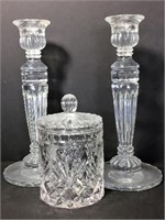 Trio of Crystal Pieces Including Shannon