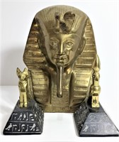 Olee Brass Pharoh Bust (India) & 2 Egyptian