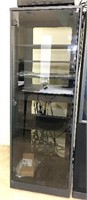 Glass Front Wood Component Cabinet