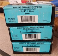 3 New Boxes Grip Rite Roofing Nails Galvanized