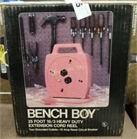 New In Box Bench Boy 25 Foot Reel Extension Cord