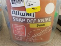 Container Of Allway Snap Off Razor Knifes New