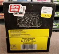 2 New Boxes Of Grip Rite Nails 4D 1-1/2” Bright