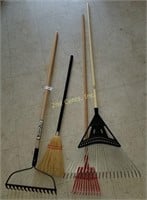 Lot Of 3 New Rakes Bow Sweep