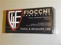 50 Fiocchi 38 Special Pistol Cartridges NIB