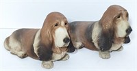 Pair of Sandra Brue Sandcast Dog Figurines