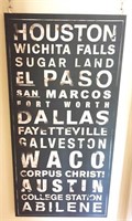Canvas Texas Cities Wall Print
