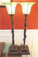 Metal Table Lamp with Torchiere