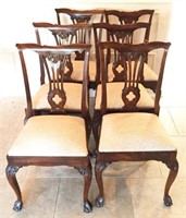 1940's Lyre Back Claw Foot Dining Chair