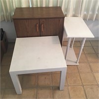 Pair Occasional Tables & Media Cabinet