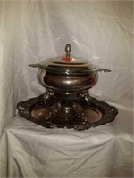 Very Nice Silver plate Charger and Chaffing Dish
