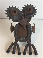 Metal Folk Art Owl Sculpture