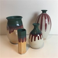 Selection of Glazed Art Pottery Vases