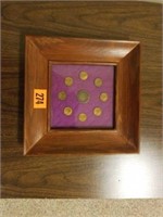Framed Penny Collection Large Cent and more