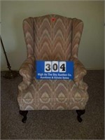 Beautiful Wing back chair Queen Anne feet 2 of 2
