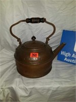 Large Antique Copper Kettle hsb Company