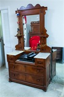 Walnut Victorian dresser