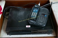 Phillips VHS player, Uniden phone