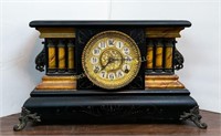 Gilbert wood case mantel clock
