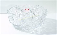 Cut glass 8 1/4" round bowl