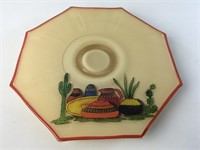 Vintage Opaque Glass Cake Plate