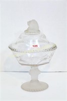 Frosted lions head covered compote