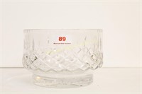 Etched lead crystal 7" round bowl