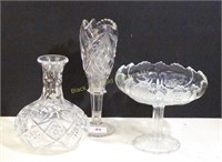 Three great crystal glass items