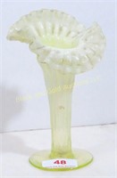 Vaseline opal 6 1/2" JIP vase