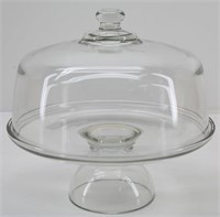 2-Piece Footed Glass Cake Stand/ Dip & Chip Dish