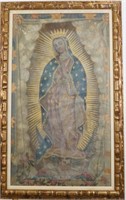 19th CENTURY "VIRGIN MARY OF GUADALUPE" COLLAGE