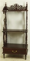 WOOD CARVED ETAGERE