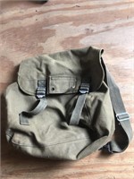 Military style canvas backpack