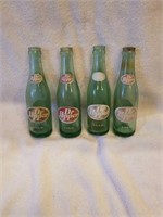 4 vintage 6-!/2 oz. Dr Pepper bottles