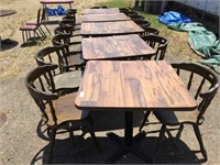 5 restaurant tables and 16 chairs