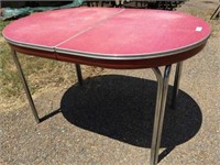 '50s red metal kitchen table