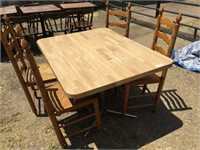 table & 4 ladderback chairs