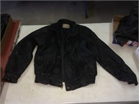 Leather Coat, Size "Mens Small"