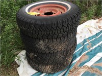 (4) Rims & Tires, Fits Willies Jeep
