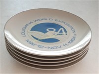 5 Louisiana World Expedition 1984 plates