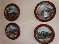 4 Classic American Trains Plate collection in