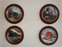 4 Classic American Trains Plate collection in